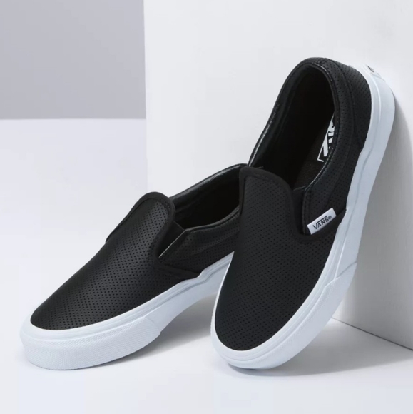 Vans Other - Boy's Vans Perforated Leather Slip-on Sneakers